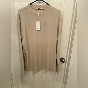 Coofandy Cream Ribbed Sweater Size Large